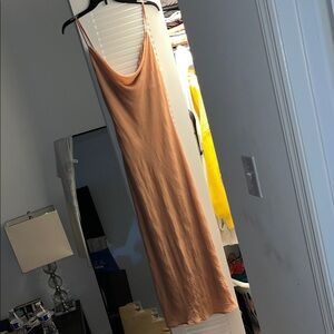 Naked Wardrobe Peach Midi Dress